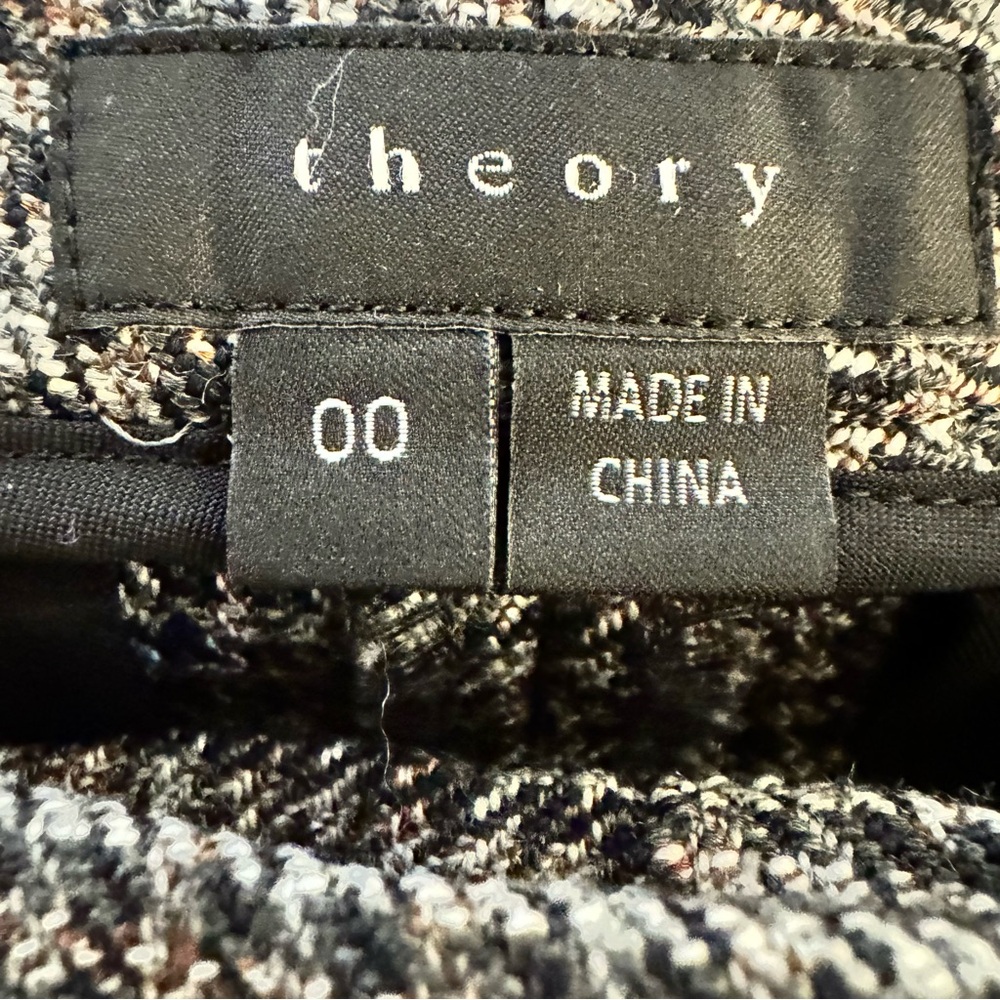 Theory Multi-Color Small Check Cuffed Trouser. Si… - image 4